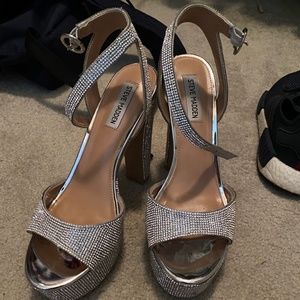 Steve Madden Rhinestone Block Heels